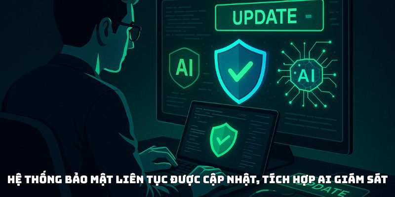 chính sách bảo mật liên tục cập nhật hệ thống và tích hợp AI giám sát