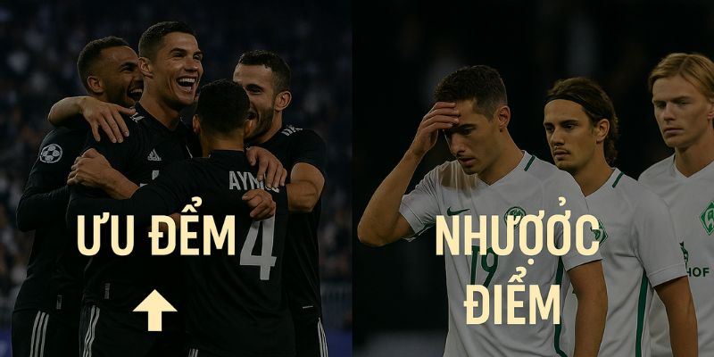 ưu nhược điểm kèo ổng số bàn thắng hai đội